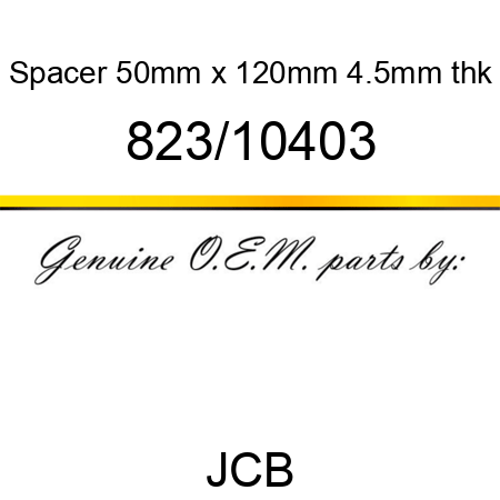 Spacer, 50mm x 120mm, 4.5mm thk 823/10403