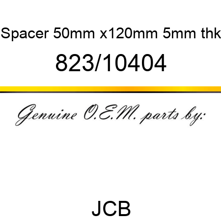Spacer, 50mm x120mm, 5mm thk 823/10404