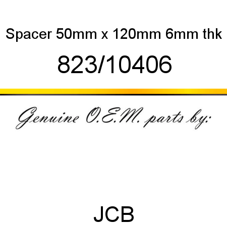 Spacer, 50mm x 120mm, 6mm thk 823/10406