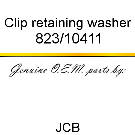 Clip, retaining washer 823/10411