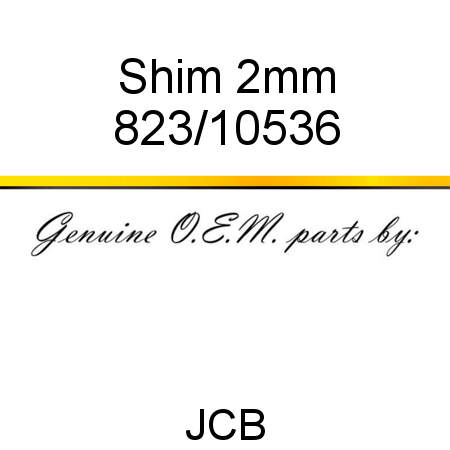 Shim, 2mm 823/10536