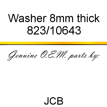 Washer, 8mm thick 823/10643