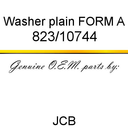 Washer, plain, FORM A 823/10744