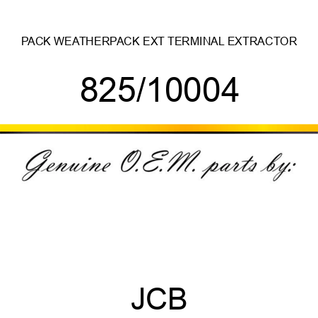 PACK WEATHERPACK EXT, TERMINAL EXTRACTOR 825/10004