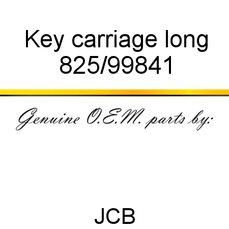 Key, carriage, long 825/99841