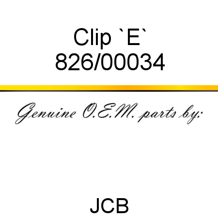 Clip, `E` 826/00034