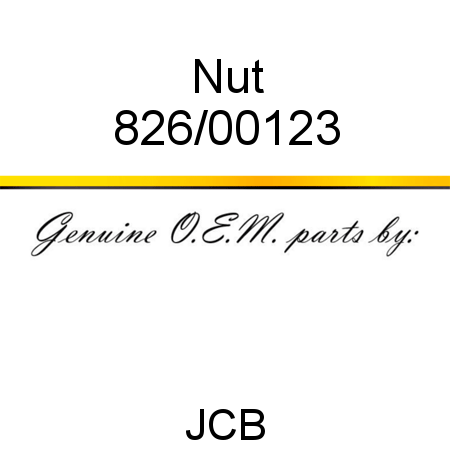Nut 826/00123