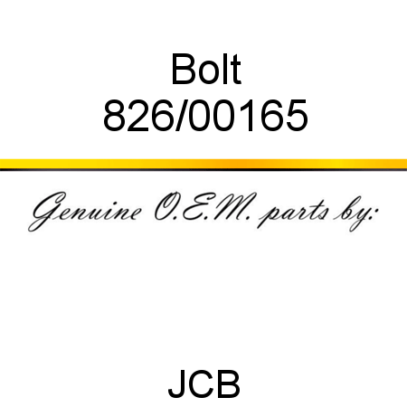 Bolt 826/00165