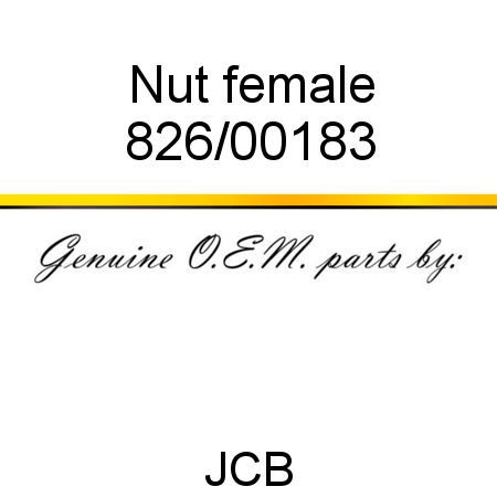 Nut, female 826/00183