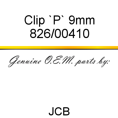 Clip, `P` 9mm 826/00410