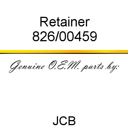 Retainer 826/00459