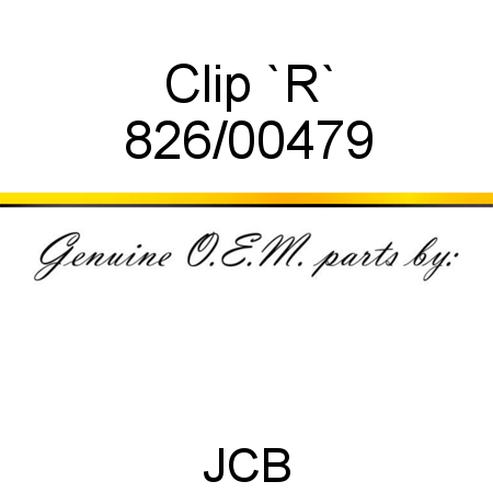 Clip, `R` 826/00479