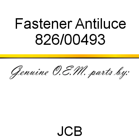 Fastener, Antiluce 826/00493