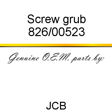 Screw, grub 826/00523