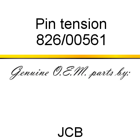 Pin, tension 826/00561