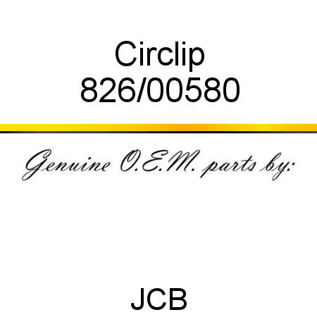 Circlip 826/00580