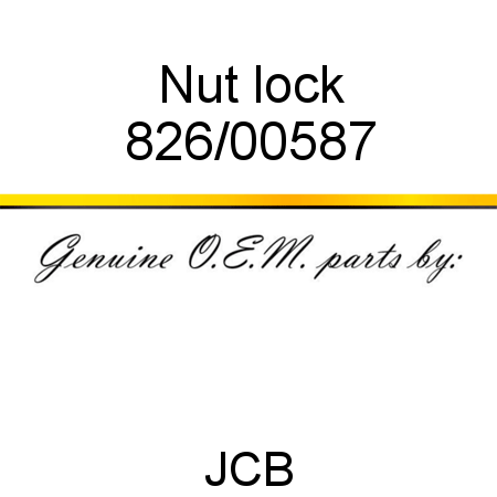Nut, lock 826/00587