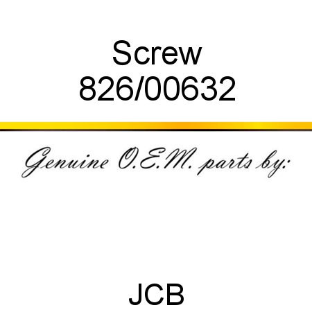 Screw 826/00632