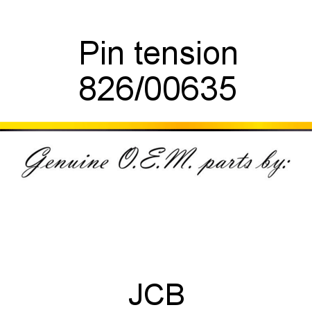 Pin, tension 826/00635