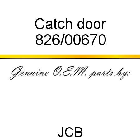 Catch, door 826/00670