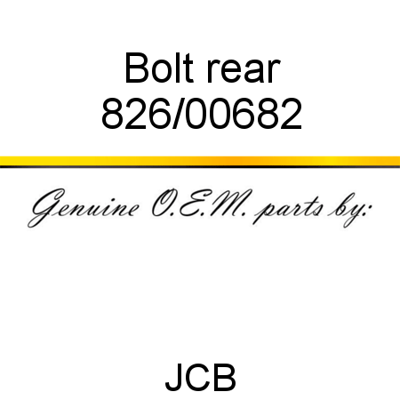 Bolt, rear 826/00682
