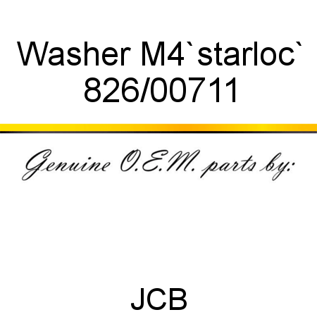 Washer, M4`starloc` 826/00711