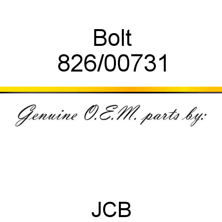 Bolt 826/00731