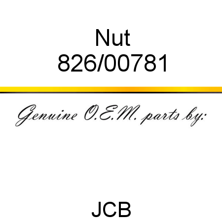 Nut 826/00781