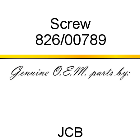 Screw 826/00789