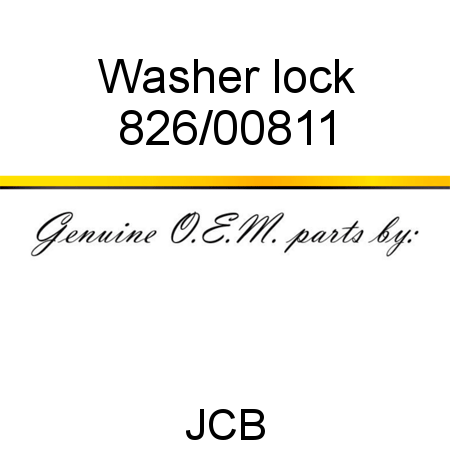 Washer, lock 826/00811