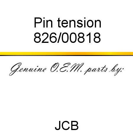 Pin, tension 826/00818