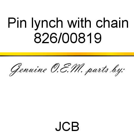 Pin, lynch, with chain 826/00819