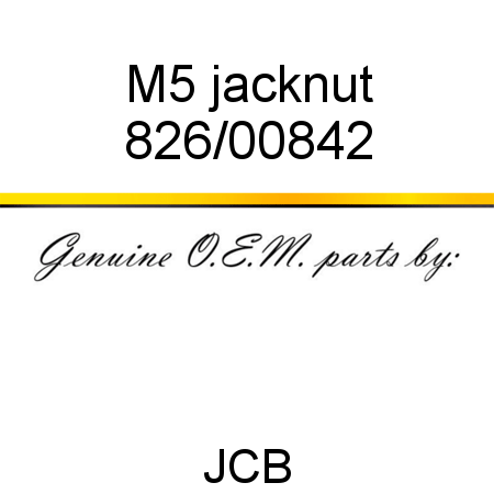 M5 jacknut 826/00842