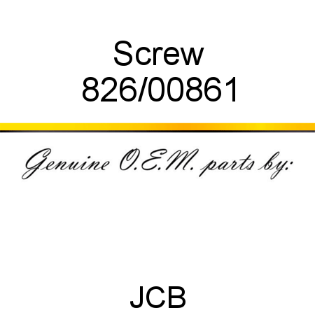 Screw 826/00861