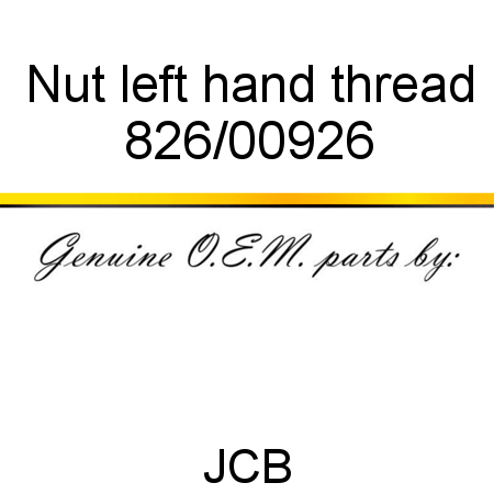 Nut, left hand thread 826/00926