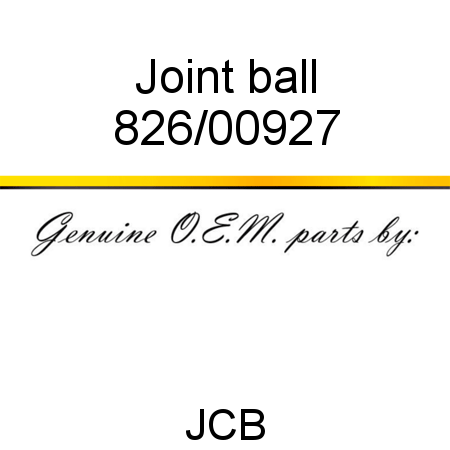Joint, ball 826/00927