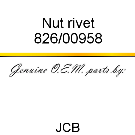 Nut, rivet 826/00958