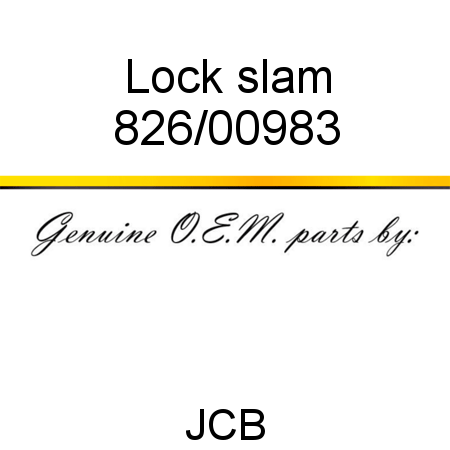 Lock, slam 826/00983