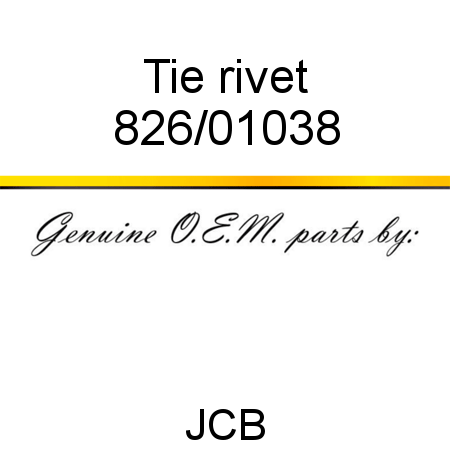 Tie, rivet 826/01038
