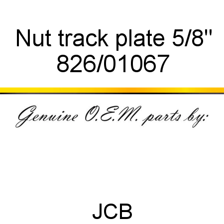 Nut, track plate 5/8