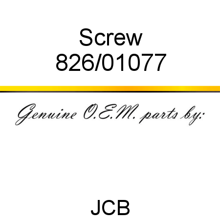 Screw 826/01077