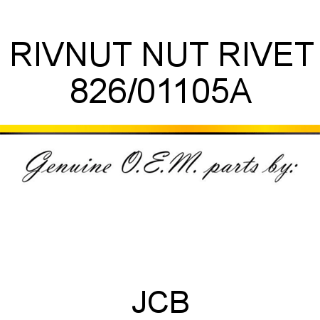 RIVNUT, NUT RIVET 826/01105A
