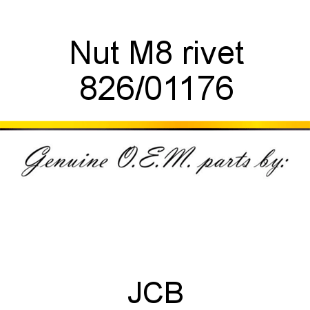 Nut, M8 rivet 826/01176