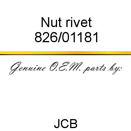 Nut, rivet 826/01181
