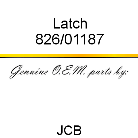 Latch 826/01187