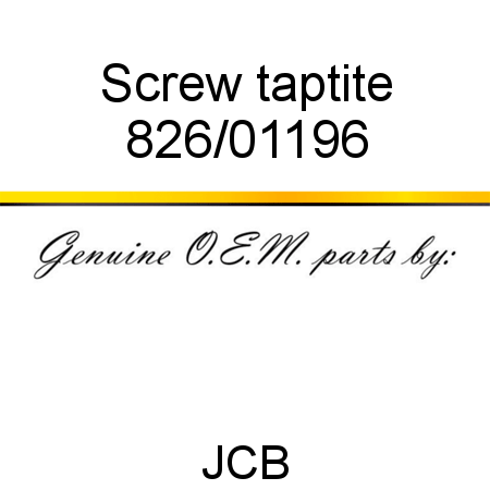 Screw, taptite 826/01196
