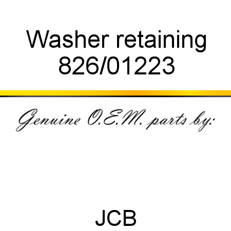 Washer, retaining 826/01223