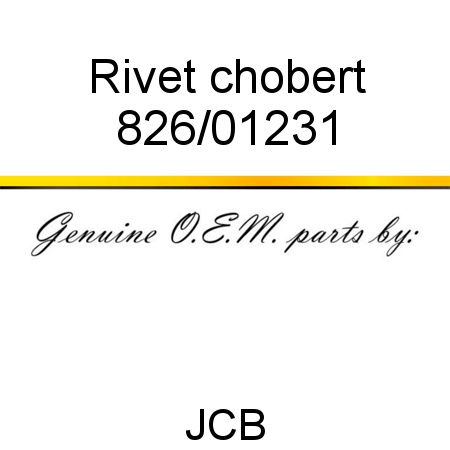 Rivet, chobert 826/01231