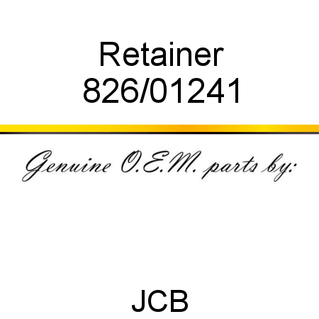 Retainer 826/01241