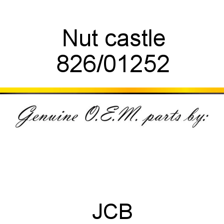 Nut, castle 826/01252